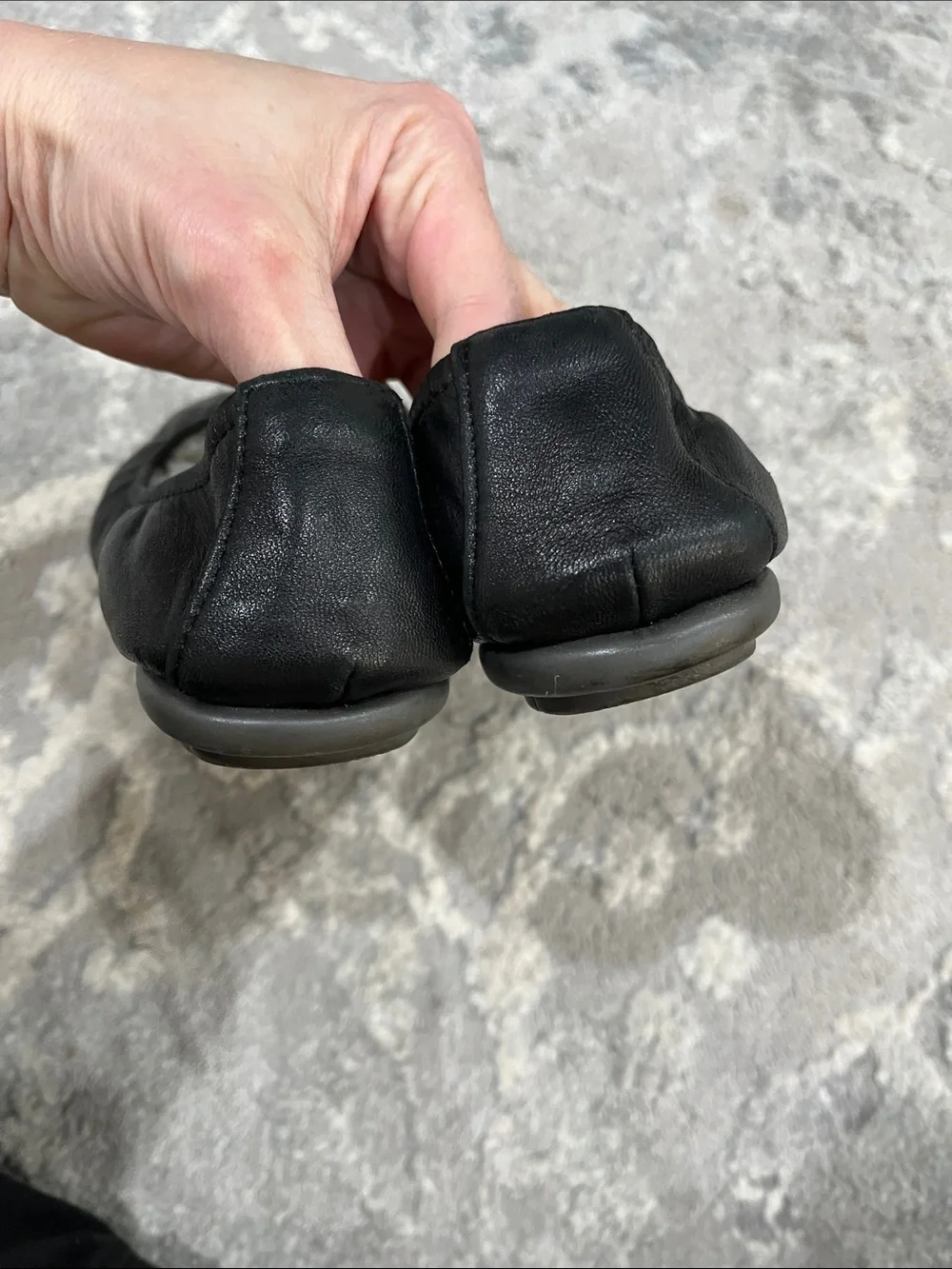 The Storehouse Black Flex Leather Flats-size 8
